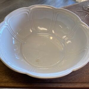 McCoy Bowl and Pitcher 7529, Pale Blue Grey, 1960's, Large Serving Bowl